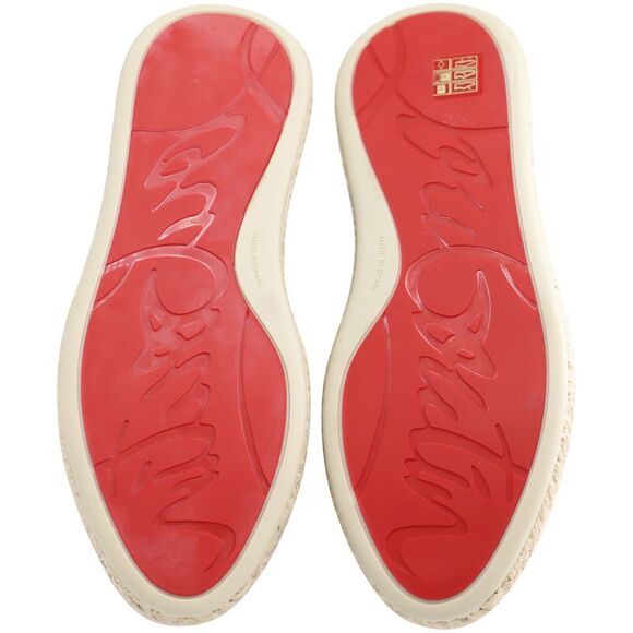 Christian Louboutin Espasneak Studded Flatform Espadrilles in Navy Blue Canvas - Picture 4 of 9